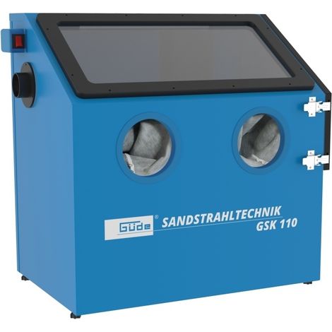 Güde – Cabine de sablage 110 litres – Sableuse pneumatique pour usage intensif – Pression max 8 bars – Débit 200-600 l/min