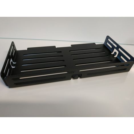 Tablette murale TI-SHELF LINE LM3+Noir avec rebords et crochets Noir mat (1/5)