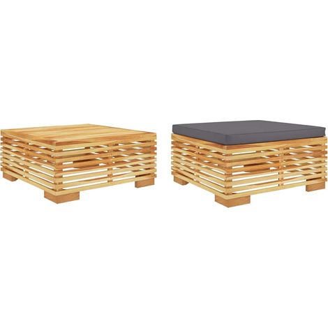 Maison Exclusive - 2-tlg. Garten-Lounge-Set Massivholz Teak (1/5)