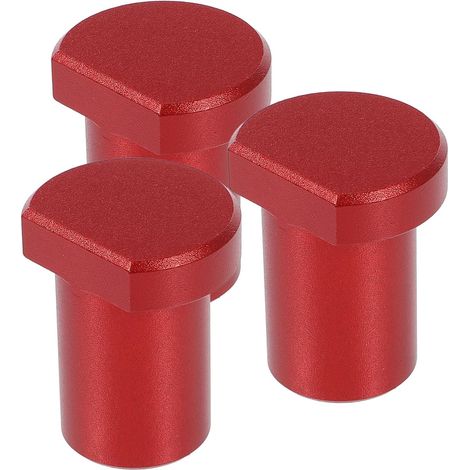 Chiens de Banc Diamètre Trou 20mm Rouge Lot de 3 en Alliage D'aluminium Butées Courtes Résistants aux Conditions de Travail Élevées pour Établi Surface Carrée (1/5)
