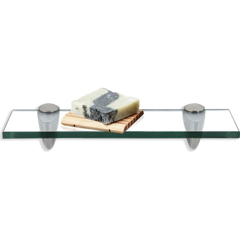 Mensola da parete in vetro 30 x 10 cm x 8 mm Trasparente Per cucine e bagni