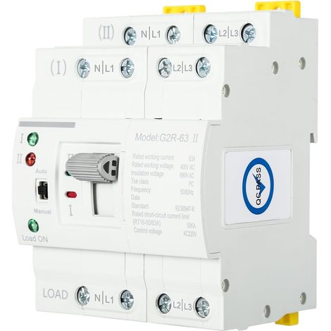 Automatischer Transferschalter, ATS G2R 4P 63A DIN-Schiene Dual Power Automatischer Transferschalter Elektrische Wahlschalter 220V (1/5)