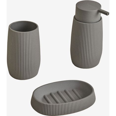 SKLUM Badezimmer-Set Aristide Grau Graphit                                  