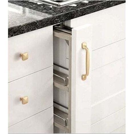 10 pezzi Maniglia dorata per armadio 128mm - Maniglia per mobili Cucina Armadio Porta Maniglie (1/4)