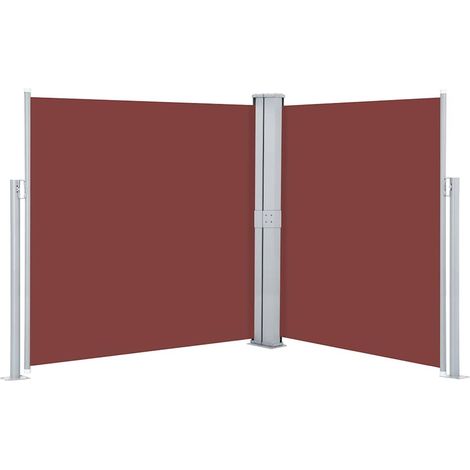 Auvent Marquise latéral rétractable, Store Banne pour Jardin Balcon Terrasse, Marron 140 x 600 cm OIB4435E (1/5)
