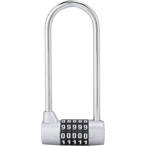 U-förmiges Zahlenschloss aus Zinklegierung (silber)