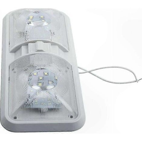 Plafonnier LED 12V pour camping-car et bateau, lampe d'intérieur avec interrupteur, 48 LED 800LM, éclairage de plafond pour fourgon, caravane et remorque (1/5)