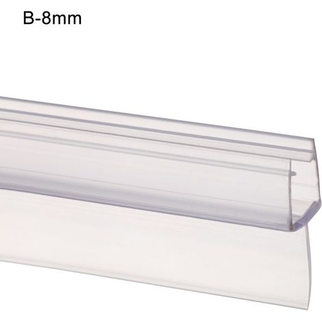 Joint de douche B-8 mm, joint de porte et fenêtre transparent en PVC, étanche et anti-chocs (1/5)