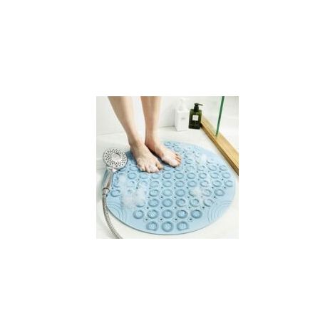 Tappetino da bagno rotondo massaggiante, tappetino antiscivolo per doccia con sistema di drenaggio dell'acqua - Crezuo