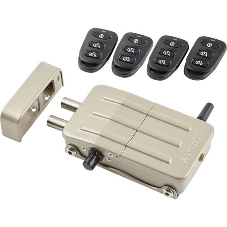 Arregui CI10D Sicurezza Invisibile 4 Telecomandi, Antifurto, Elettronica per Porta, Wireless, Catenaccio Interno, Colore Oro (1/7)