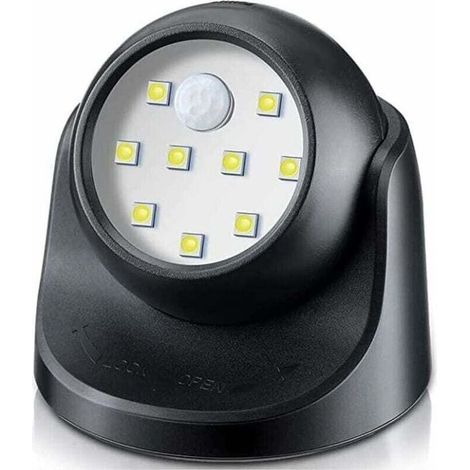 Spot LED Extérieur, Spot exterieur avec Detecteur de mouvement, Projecteur LED extérieur Sans Fil, 150 Lumen, Sphère Amovible, Rotation et Inclinaison à 360 degrés, Batterie à Pile (1/5)