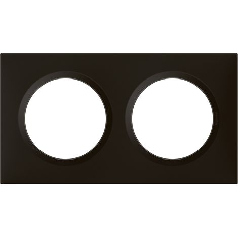 Legrand – Plaque carrée Dooxie 2 postes – Finition noir velours – Compatible interrupteurs Dooxie – Pose horizontale/verticale – Installation facile