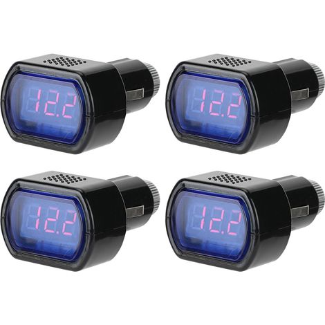 Lot de 4 voltmètres LED numériques pour voiture, affichage digital de la tension de batterie, détecteur de surveillance (1/5)