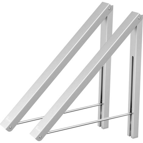 portemanteaux cintres Pliables Support Mural en Aluminium Stockage à la Maison Rangement de l'espace économiseurs 2 Packs