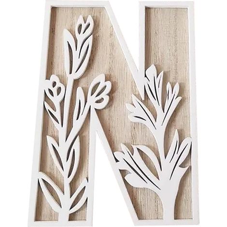 Lettres En Bois - 5 Pouces - Alphabet A À Z - Peinture Possible - Décoration Murale Pour Chambre D'Enfant Mariage Maison - Lot De 26 (1/5)
