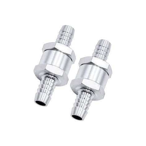 Lot de 4 clapets anti-retour aluminium 6-12 mm – Vanne unidirectionnelle essence/diesel/eau – Universelle pour auto, bateau, tracteur (1/5)