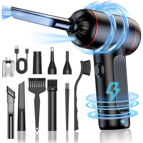 Aspirateur 4 En 1 50,000 Tr/Min, Aspirateur À Main Sans Fil, Collecteur De Poussière Et Souffleur, Aspirateur Portable Pour Voiture Humide Et Sèche (1/4)