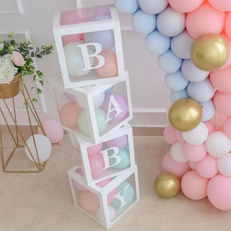 Boîte à ballons - Macaron - Décoration de fête d\'anniversaire pour enfants - Baby Shower-Ywey (1/4)