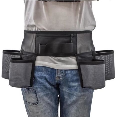 Pochette de Ceinture à Outils - Femme - Tissu Maillé - Taille Réglable 73-126 cm - Durable (1/4)