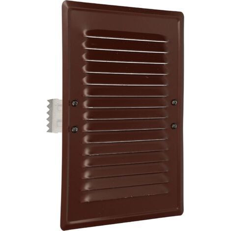 Grille d'aération en métal avec moustiquaire Marron 165 x 230 mm- (1/5)
