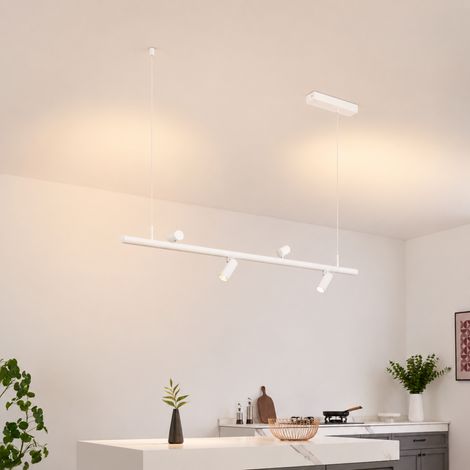Weiße Pendelleuchte Magnetsystem mit 4 weißen LED-Spots - Lyne (1/5)