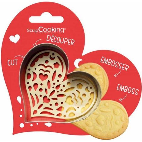 Découpoir biscuits coeur en relief (1/3)