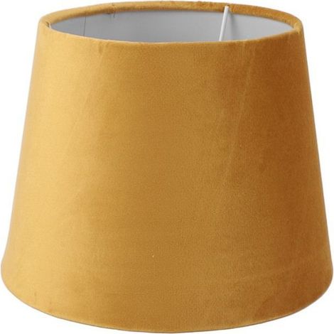 Abat-jour conique velours – Nosheir – doré 16 cm – chambre luxe (1/4)