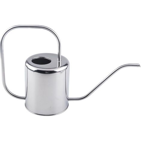 Gießkanne – 1,5 l – Edelstahl – Langer Ausguss – Für drinnen und draußen – Silber (1/5)