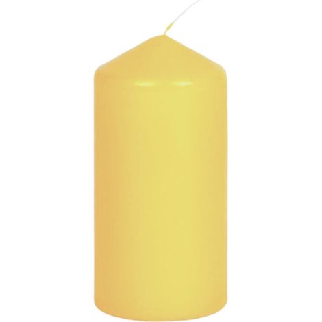 Stumpenkerze gelb Adventskerzen Weihnachtskerze Stumpen Kerze Deko 12,5cm
