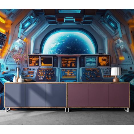Papier Peint Espace - Vaisseau Galactique - 150 x 250 cm (1/2)