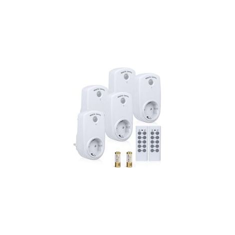 Lot de 5 prise connectee, avec caractéristiques : Sans Fil, Télécommande, 30M (1/5)