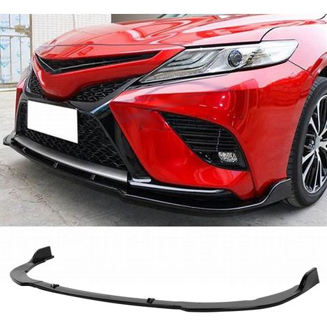 Fahrzeugmodifikation: Glänzend schwarzer Frontstoßstangenspoiler (übergroß) für Toyota Camry SE XSE 18-20 (1/5)