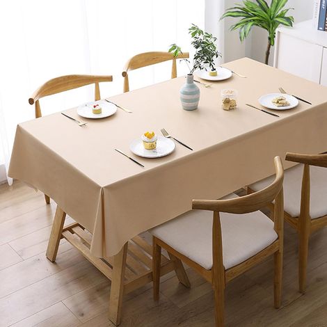 Nappe imperméable 120 x 170 cm, rectangulaire, en PVC, Anti-éclaboussures, Lavable, pour Table à Manger, café, Restaurant, Buffet (1/5)