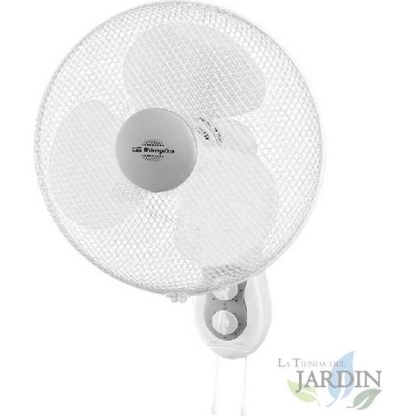 Ventilateur mural Orbegozo WF0139, oscillant, 3 vitesses, minuterie, tête inclinable, blanc