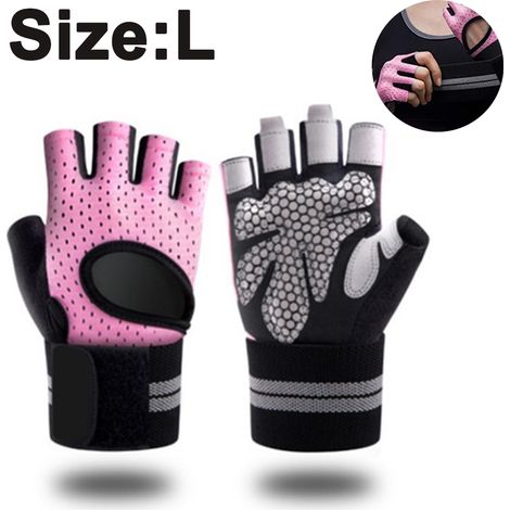 Gants De Musculation - Protection Totale De La Paume - Soutien Du Poignet Avec Velcro - Pour Entraînement En Salle Et À Domicile - Taille Unique (1/5)