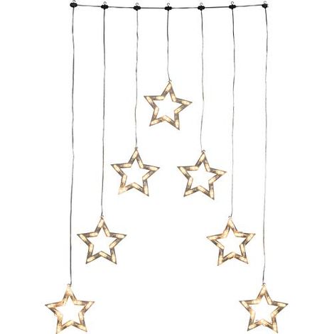 Konstsmide Lichtervorhang-Sterne Außen 24 V EEK: G (A - G) 70 LED Warmweiß (B x H) 72 cm x 118 cm (1/4)