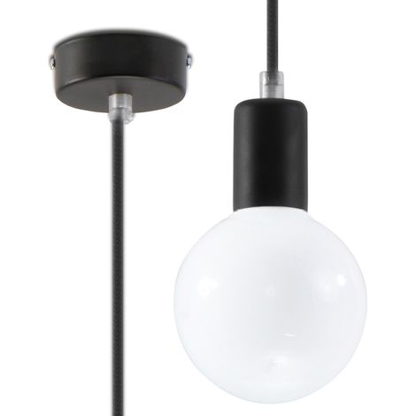 Lampada a sospensione Ferro 1 E27 nera lumilo 01.135.52 (1/5)