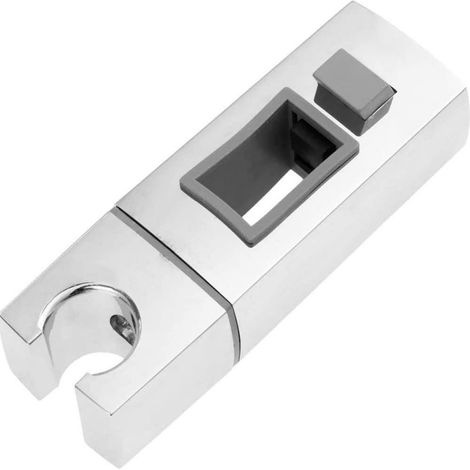 Support Pommeau De Douche - Réglable En Hauteur Et En Angle - Pour Barre Coulissante Rectangulaire - 1 Pièce (1/5)