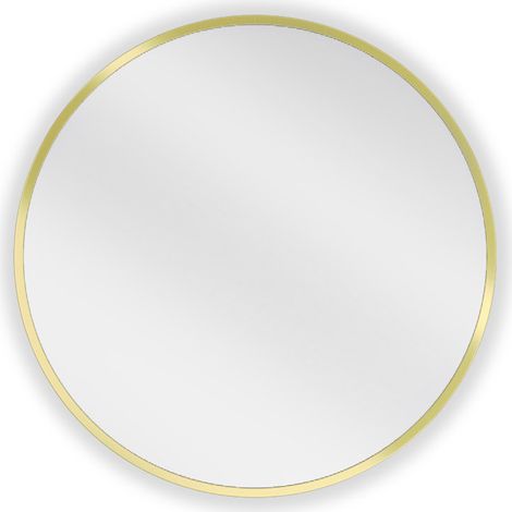 Mexen Loft rundes Badezimmerspiegel 30 cm, goldener Rahmen - 9850-030-030-000-50