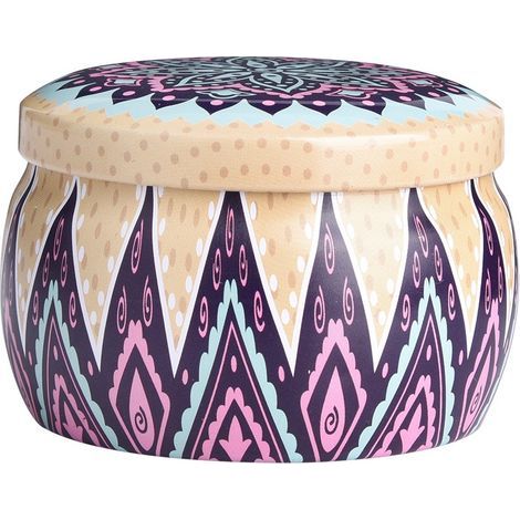 Boîte de rangement en fer-blanc pour thé, café, bonbons ou bijoux - Boîte métallique décorative pour cuisine et cadeau (Modèle B) (1/5)