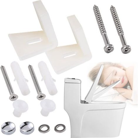 Kit de fixation pour cuvette de toilettes en forme de L pour bidet et de salle de bain (1/5)