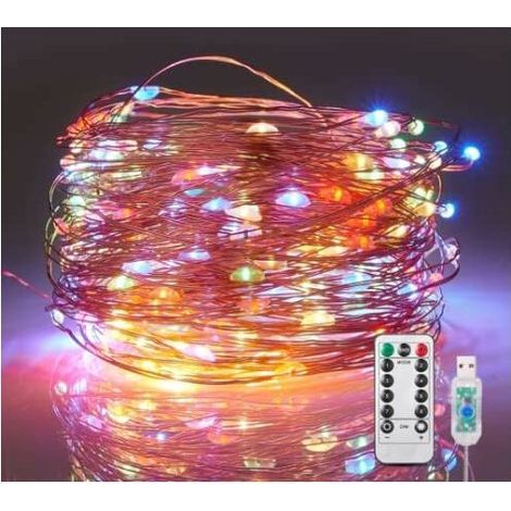Guirlande Lumineuse à LED, 20m 200LEDs USB Guirlande LED Etanche,Imperméable IP65 Multicolore Exterieur Lumières Intérieures pour Mariage Champêtre, Noël,La Saint-Valentin, Anniversaire Soirée (1/5)