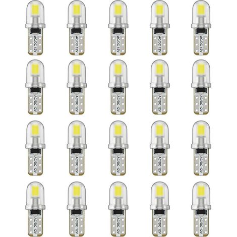 20 x T5 LED 12V White 3014 SMD Dashboard Bulbs (1/5)