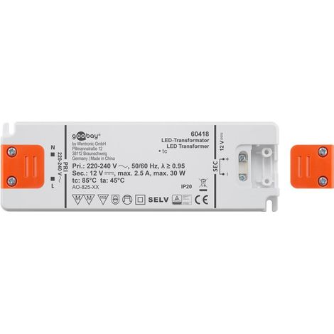 Trasformatore Goobay LED Trafo 12 V 30 W compatto