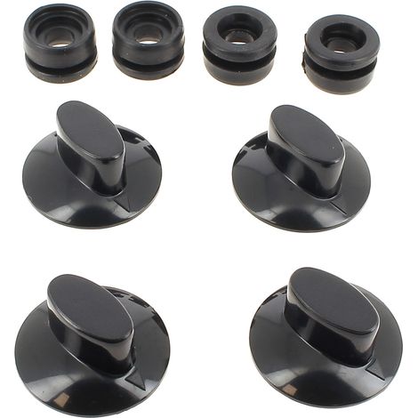 Manopola nera 12h per 4 per piano cottura baumatic (1/2)