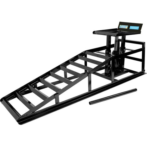 Auffahrrampe mit hydraulischem Wagenheber 2000 kg höhenverstellbar 24-36 cm mit Sicherheitsventil (1/5)
