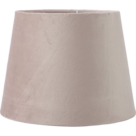Abat-jour Conique - Tissu Lint - Compatible E27 et E14 - Pour Lampe de Table Bureau Salon - Diamètre 21,5 cm x Hauteur 16 cm - Beige - 1 Pièce (1/5)