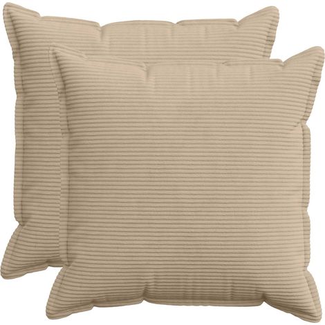 Funda de almohada 2 uds. HOUTEN Gris topo 65 x 65 cm pana vidaXL