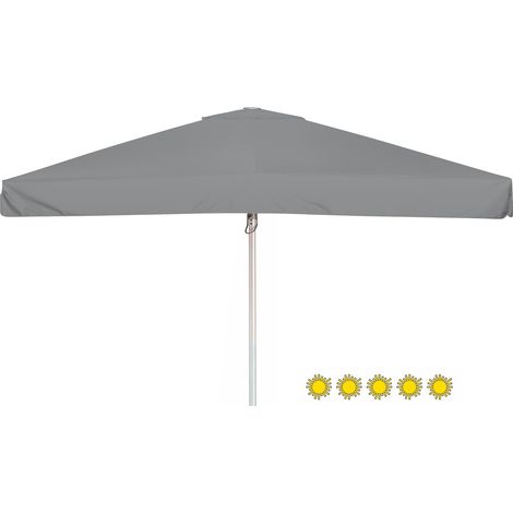 Doppler Sonnenschirm/ Großschirm "Telestar" 400 x 400 cm, grau, mit Volant, Bezug aus 100% Polyester, Gestell aus Aluminium, 25 kg Sonnenschirm / Großschirm "Telestar 400 x 400", inkl. Schutzhülle, g (1/5)