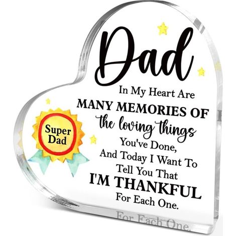 Plaque acrylique en forme de cœur effet cristal, souvenir décoratif, idée cadeau pour elle ou lui(10 cm) (1/4)